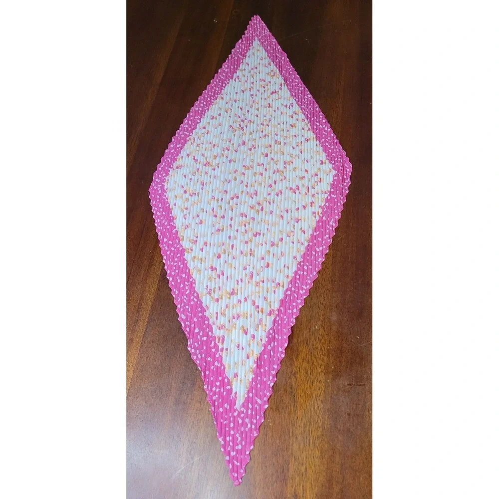 Pink White Floral Head Scarf Bohemian‎ Cottagecore